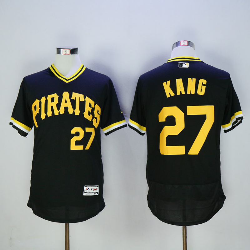 Men Pittsburgh Pirates 27 Kang Black Elite MLB Jerseys